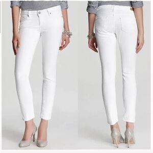 Paige white skinny jeans skyline ankle peg size 26